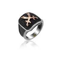 925K Sterling Silver Sword Men Ring