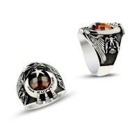 925K Sterling Silver Turkish Air Forces Men Ring