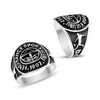 925K Sterling Silver Turkish Football Club Fenerbahce Men Ring