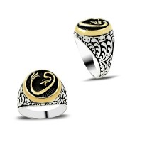 925K Sterling Silver Waav Men Ring