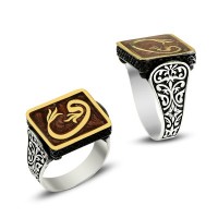 925K Sterling Silver Waav Men Ring