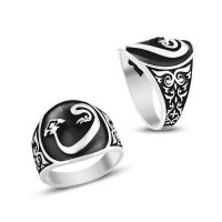 925K Sterling Silver Waav Men Ring