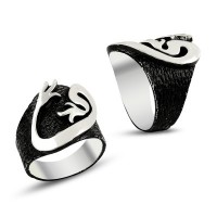 925K Sterling Silver Waav Men Ring