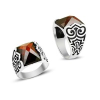 925K Sterling Silver Zircon Men Ring