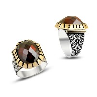 925K Sterling Silver Zircon Men Ring