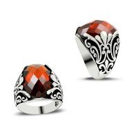 925K Sterling Silver Zircon Men Ring