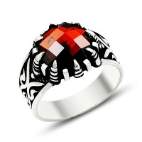 925K Sterling Silver Zircon Men Ring