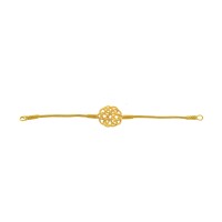 999 S?LVER Gold Hand Knit Bracelet