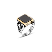 925 Silver Black Onyx Ring For Men