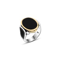 925 Silver Black Onyx Ring For Men