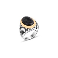 925 Silver Black Onyx Ring For Men