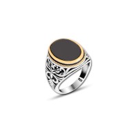 925 Silver Black Onyx Ring For Men