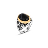 925 Silver Black Onyx Ring For Men