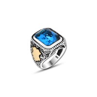 925 Silver Turquoise Stone Ring For Men