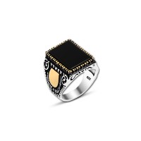 925 Silver Black Onyx Ring For Men