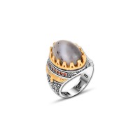 925 Yemen Aqeeq Ring For Men