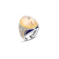 925 Silver Yemen Aqeeq Ring For Men