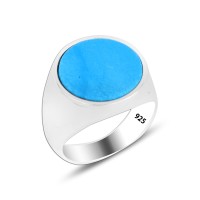 925 Silver Turquoise Stone Ring For Men