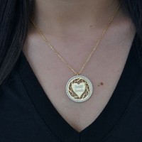 Rose Gold Plated 925K Silver Eternity Heart Personalized Necklace