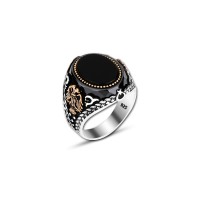 925 Silver Black Onyx Ring For Men