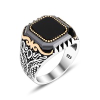 925 Silver Black Onyx Ring For Men