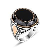 925 Silver Black Onyx Ring For Men