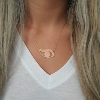 Silver Rose Gold P. 925K Sterling Plate Necklace