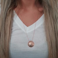 Silver Rose Gold P. 925K Sterling Islamic Necklace