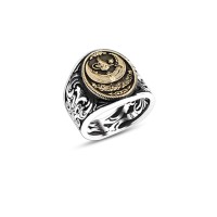 925 Silver Ottoman Tugra Ring For Men