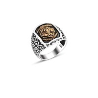 925 Silver Lion Head Ring For Men 