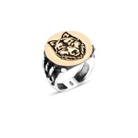 925 Silver Wolf Head Ring For Men