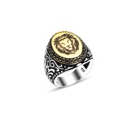 925 Silver Lion Head Ring For Men 