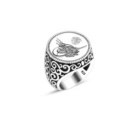 925 Silver Ottoman Tugra Ring For Men