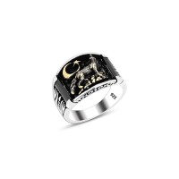 925 Silver Howling Wolf Ring For Men