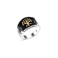 925 Silver Star and Arrow Ring For Men