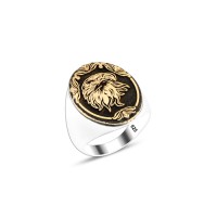 925 Silver Eagle Head Ring For Men