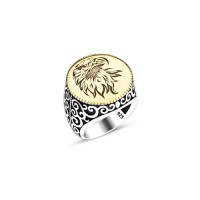 925 Silver Eagle Head Ring For Men