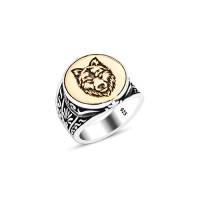 925 Silver Lion Head Ring For Men 