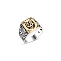 925 Silver Lion Head Ring For Men 