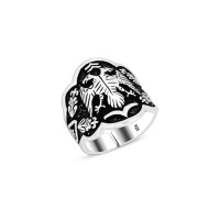 925 Silver Double Headed Eagle Ring For Men