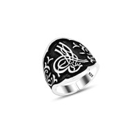 925 Silver Ottoman Tugra Ring For Men