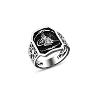 925 Silver Ottoman Tugra Ring For Men