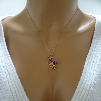 14K Gold Bee Necklace