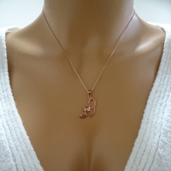 14K Gold Cat Necklace