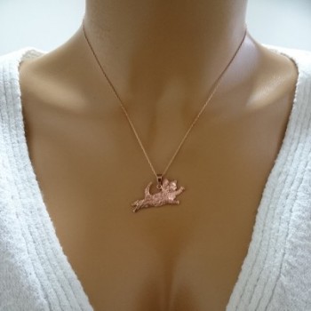 14K Gold Cat Necklace