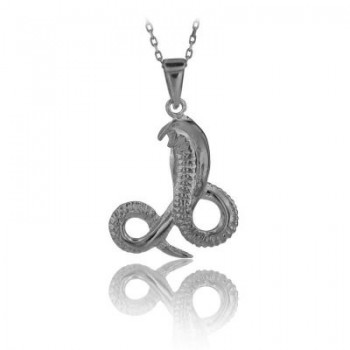 14K Gold Cobra Snake Necklace