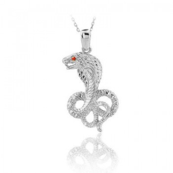 14K Gold Cobra Snake Necklace