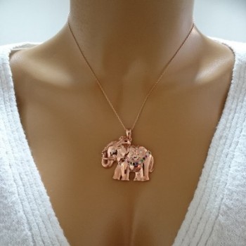 14K Gold Elephant Necklace