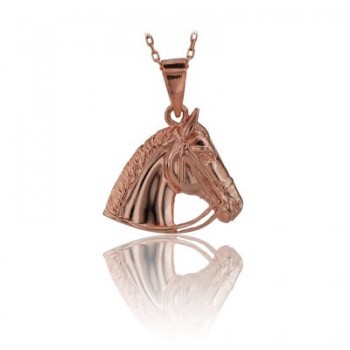 14K Gold Horse Necklace