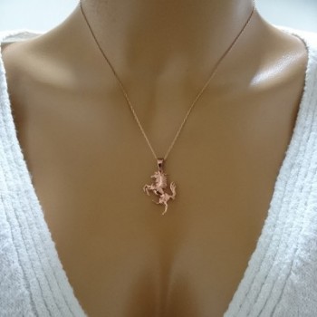 14K Gold Horse Necklace